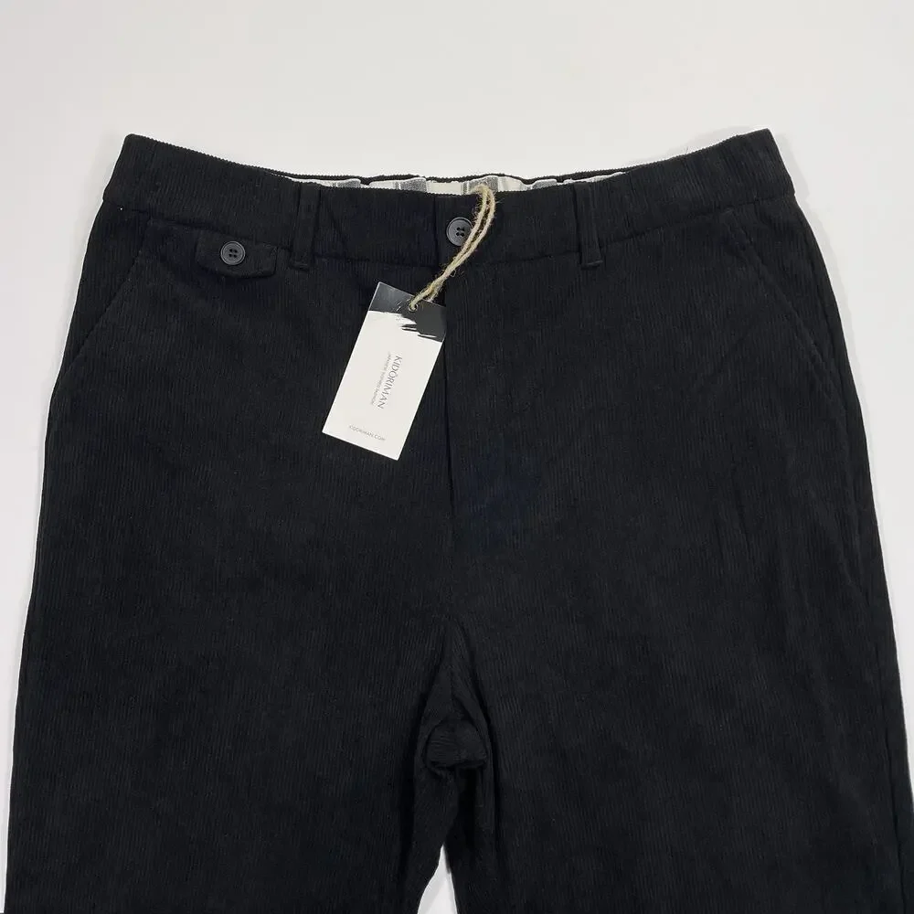 Kidoriman Corduroy Pants Men’s 33x26 Black NWT Casual Dress